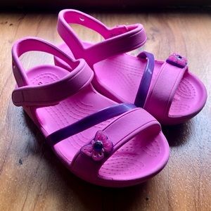 Crocs Toddler Lina K Sandals Party Pink Size 7